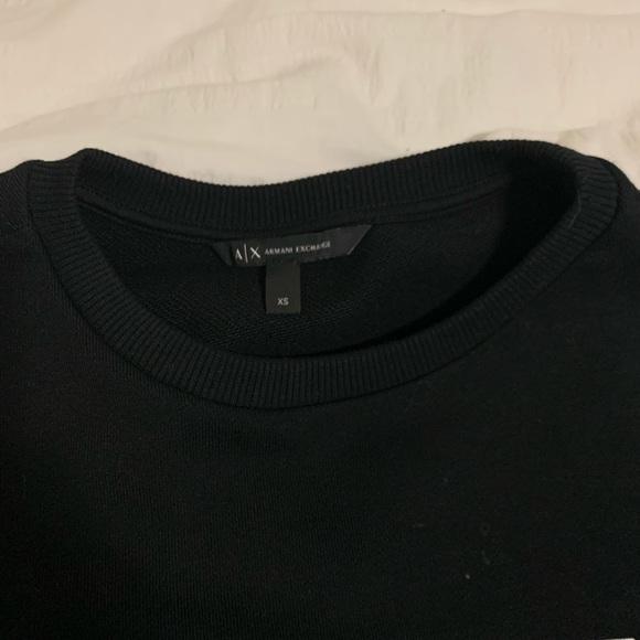 Armani Exchange sweater xs, no zip. Black with a blue bottom on the front. - Picture 3 of 4